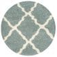 Safavieh Dallas Shag SGD257C-6R 6" x 6"  Seafoam/Ivory Round Rug, , large