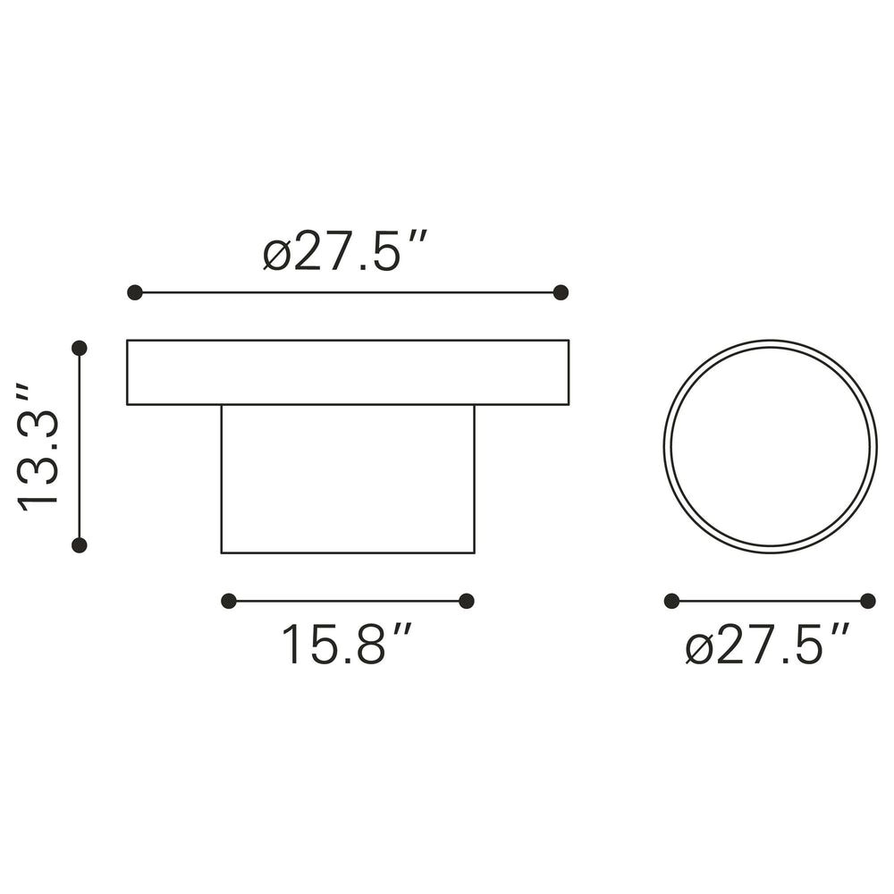 Zuo Modern Watson Coffee Table in Black, , large