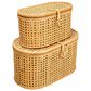 Creative Coop 2-Piece Modern Decorative Storage Box Set in Natural, , large