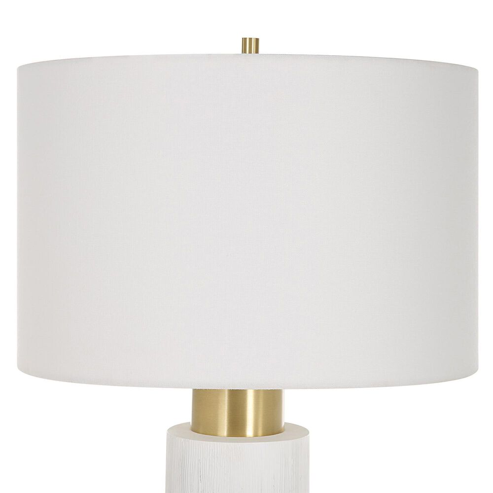 Uttermost Ruse Table Lamp in Whitewashed and Brushed Brass, , large