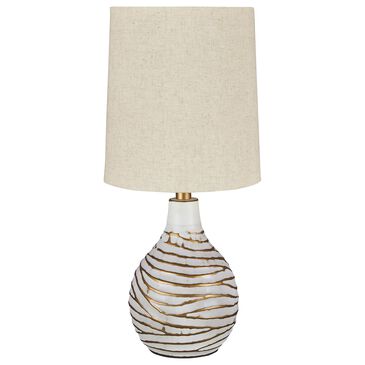 Signature Design by Ashley Aleela Table Lamp in White and Gold, , large
