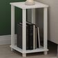 HOMLUX Simplistic 1-Tier End Table in White, , large