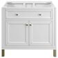 James Martin Vanities Chicago 36" Single Bathroom Vanity in Glossy White with 3 cm Eternal Jasmine Pearl Quartz Top and Rectangular Sink, , large