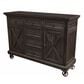 Santa Fe Rustic Roman Wheel Buffet in Distressed Dark Wood, , large