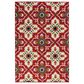 Central Oriental Terrace Tropic Bluffton 7"10" x 9"10" Coral and Snow Area Rug, , large