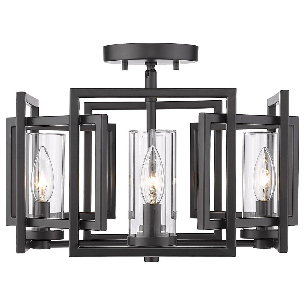 Golden Lighting Marco 4-Light Flush Mount in Matte Black, , large