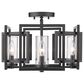 Golden Lighting Marco 4-Light Flush Mount in Matte Black, , large