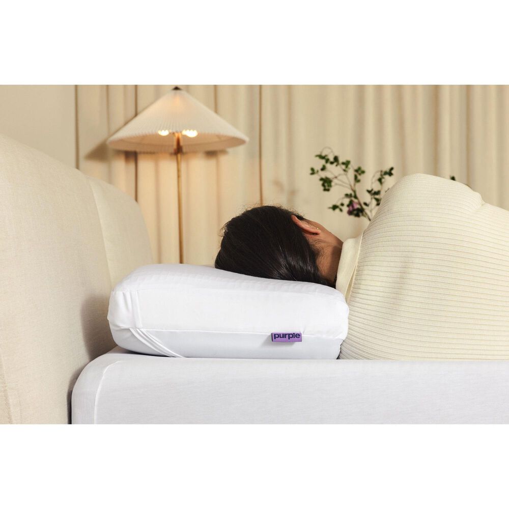 Purple DreamLayer King Pillow in White, , large