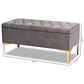 Baxton Studio Valere Storage Ottoman in Grey, , large
