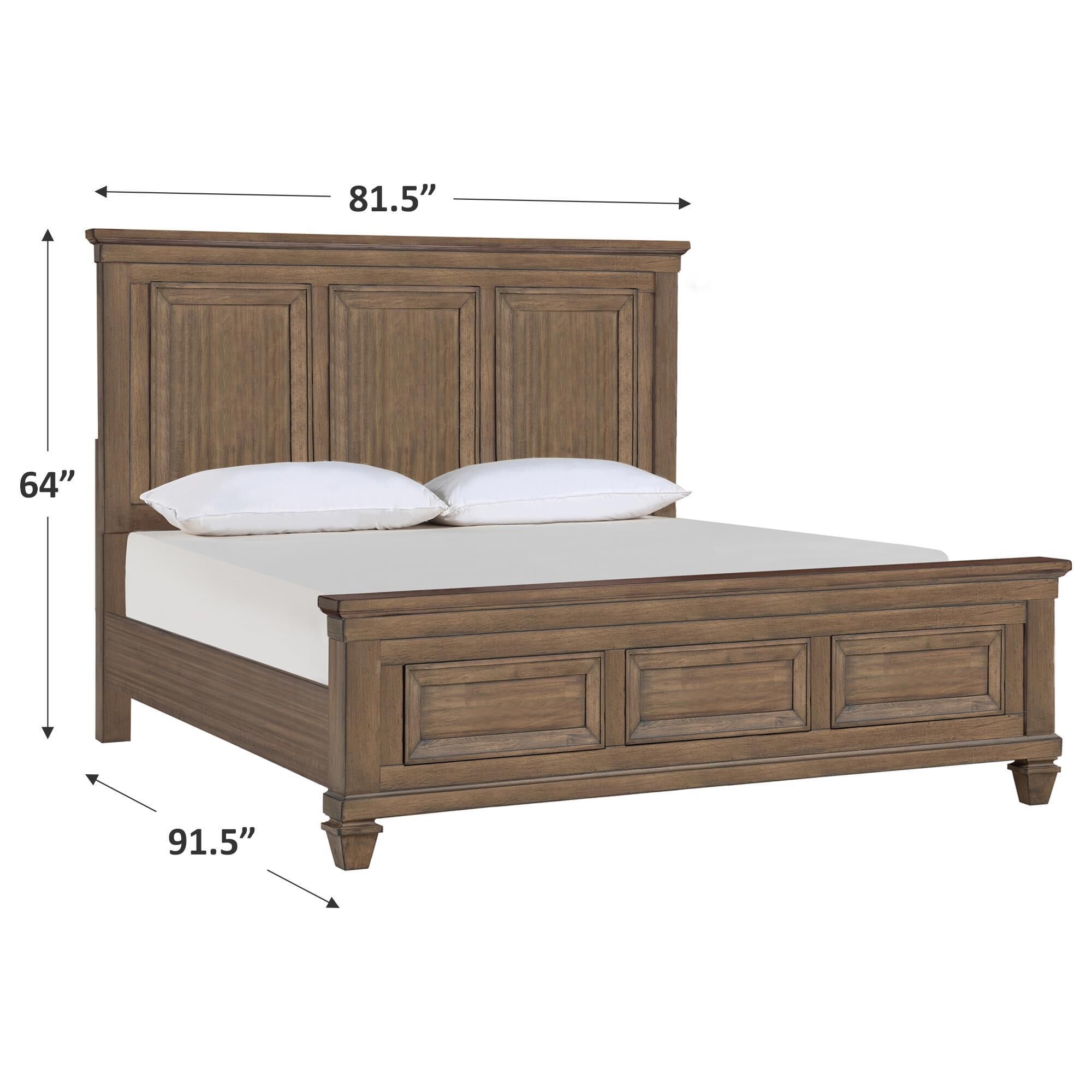 New Heritage Mariana King Panel Bed in Vintage Mocha