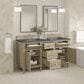 James Martin Vanities Lorelai 60" Double Vanity in Whitewashed Oak with 3 cm Parisien Bleu Quartz Top, , large