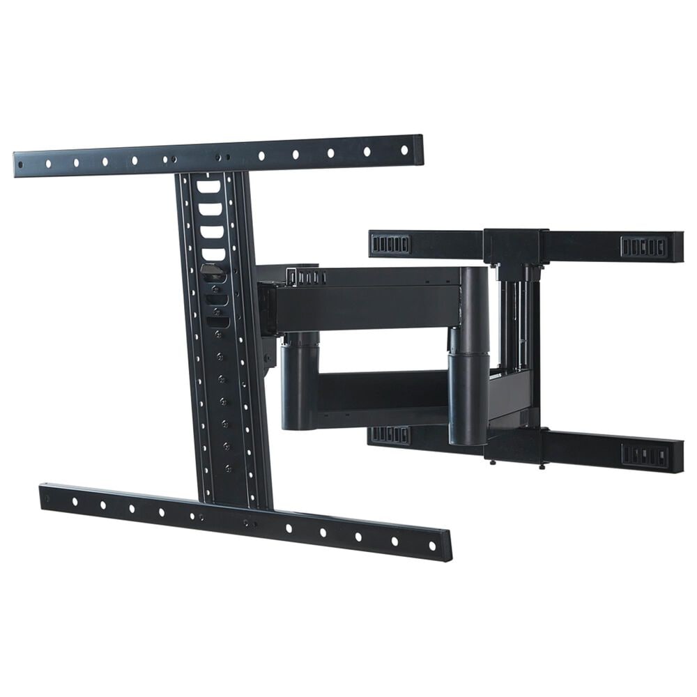 Sanus Full-Motion Wall Mount for 42" - 90" TVs in Black with Red 6' HDMI Cable and Black 7-Outlet Surge Protector Power Strip, , large