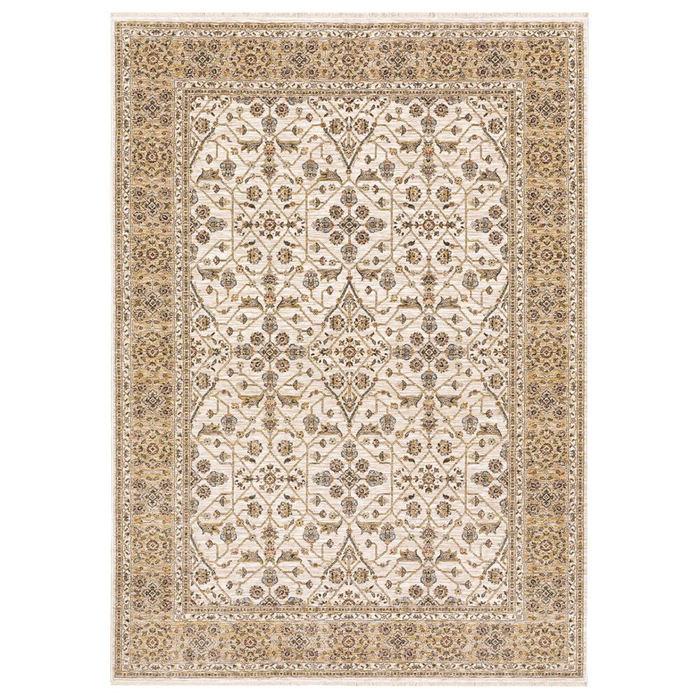Oriental Weavers Maharaja Domica 1J 9"10" x 12"10" Ivory Area Rug, , large