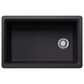Blanco Inteos 30" Undermount Single Bowl Kitchen Sink in Coal Black, , large