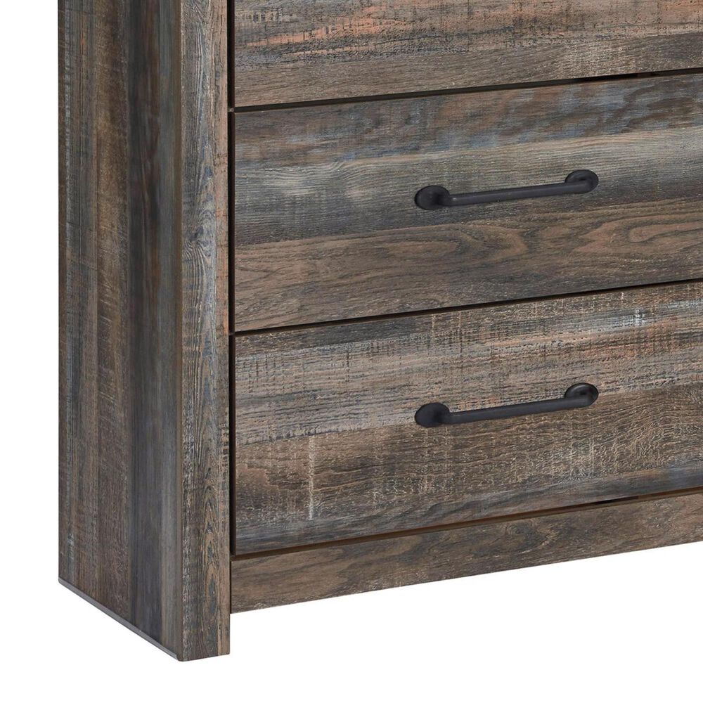 Ashley Drystan 4 Piece Twin Panel Bed Set in Rustic Brown, , large