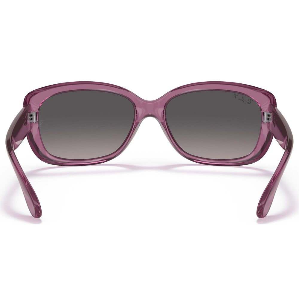 Ray-Ban Jackie Ohh Sunglasses with Grey Lenses in Polished Transparent Violet, , large