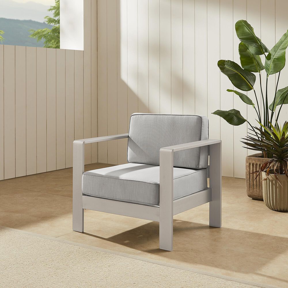Linon Home Decor Karah Patio Arm Chair in Grey (Set of 2), , large