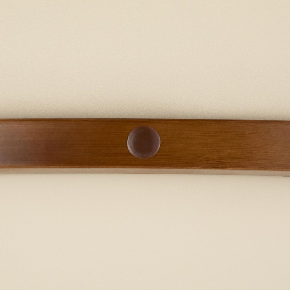 Lumisource Cosmo Swivel Counter Stool with Cream Cushion in Walnut and Black, , large