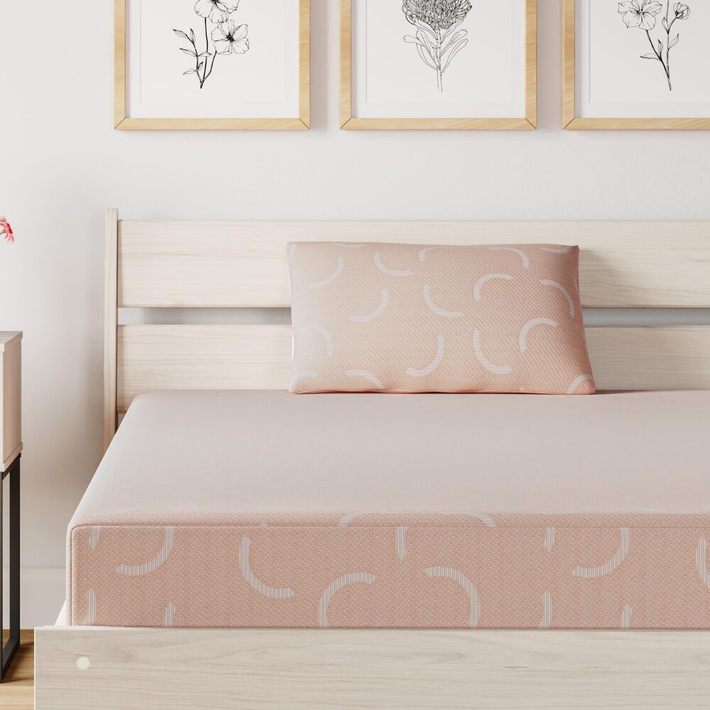Ashley iKidz Firm Twin Mattress with Pillow in Coral, , large