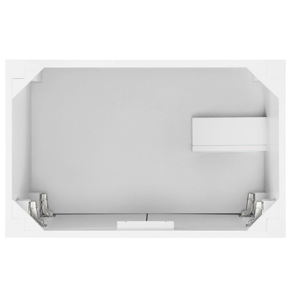 37B Claudine 30" Single Bathroom Vanity in Bright White with Glossy White Composite Stone Top and Backsplash, , large