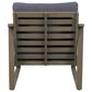 Hearth and Haven Samwell Outdoor Club Chair with Blue Cushion in Dark Grey, , large