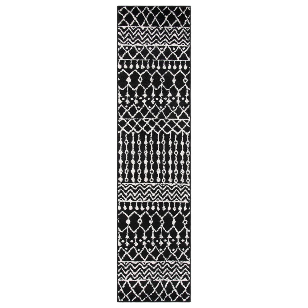 Safavieh Tulum TUL270  2" x 11" Black and Ivory Runner, , large