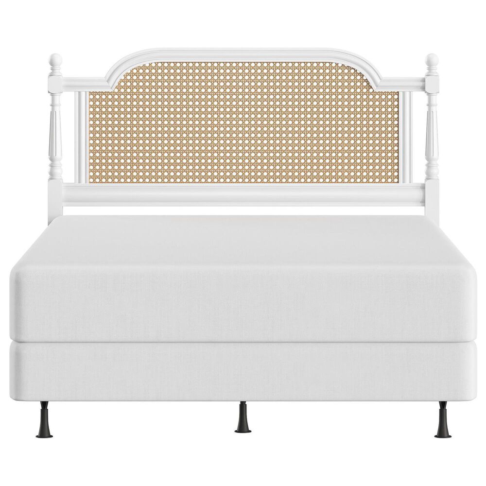 Richlands Furniture Melanie Queen Poster Panel Wood Headboard and Frame in White, , large
