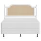 Richlands Furniture Melanie Queen Poster Panel Wood Headboard and Frame in White, , large