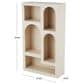Maple and Jade 5-Shelf Geometric Storage Shelving Unit in Matte Cream, , large