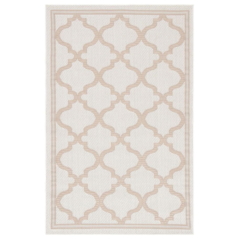 Safavieh Bermuda Geometric 3" x 5" Ivory and Beige Indoor/Outdoor Area Performance Rug, , large