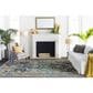 Surya Festival 12" x 15" Denim, Ink Blue, Teal, Tan and Ivory Area Rug, , large