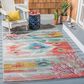 Safavieh Barbados Tropical Abstract 3"3" x 5" Light Blue and Pink Indoor/Outdoor Area Rug, , large