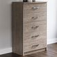 Signature Design by Ashley Flannia 5 Drawer Chest in Warm Gray, , large