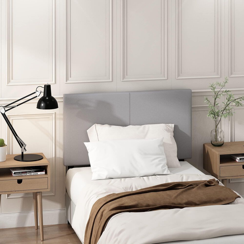 HOMLUX Roanne Twin Upholstered Headboard in Glacier, , large