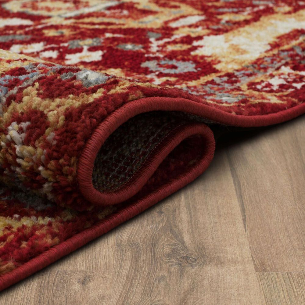 Mohawk R1115 Whimsy 5' 3" X 8' Red Area Rug, , large
