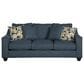 J Cooper USA Galaxy Stationary Sofa and Loveseat Set in Azure and Galaxy Blue, , large