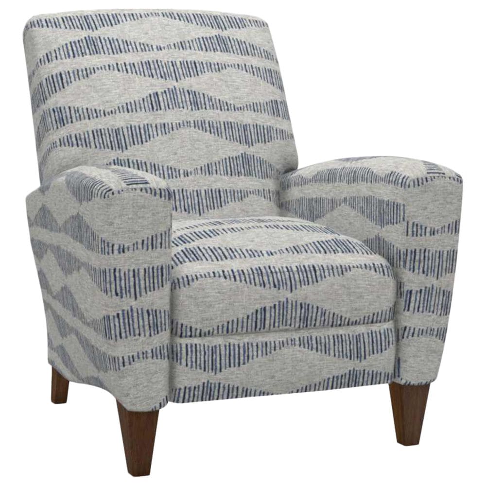 La-Z-Boy Scarlett High-Leg Push Back Recliner in Bluestone Fabric and Coffee Finish, , large