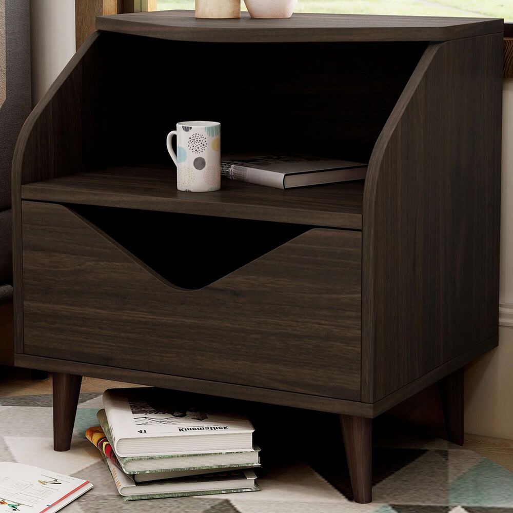 Furniture of America Mitchell End Table in Wenge, , large