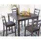 Signature Design by Ashley Bridson 5-Piece Counter Height Dining Set in Medium Charcoal Gray, , large