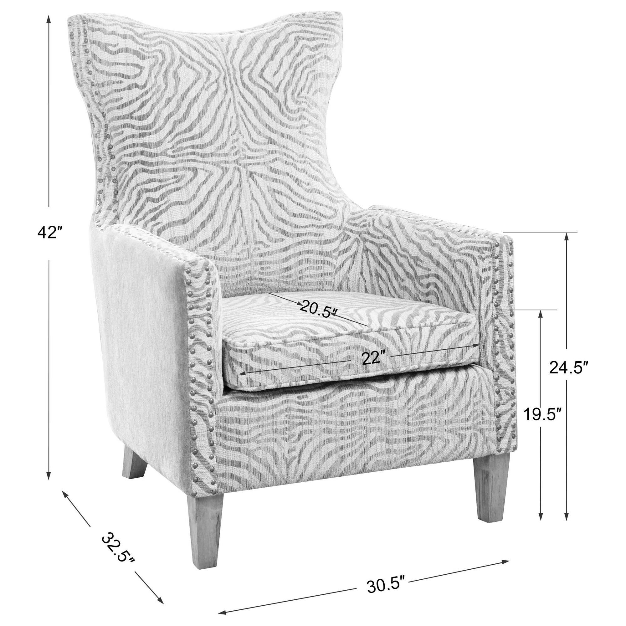 Animal print arm discount chair