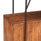 Home Trends & Design Verbania 4-Shelf Bookshelf in Pecan Brown, , large