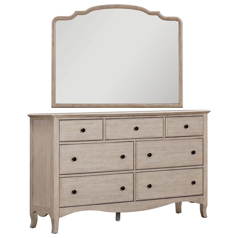 Riva Ridge Provence 8-Drawer Dresser and Mirror in Linen, , large