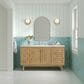 James Martin Vanities Laurent 60" Single Bathroom Vanity in Light Natural Oak with 3 cm Victorian Silver Quartz Top and Rectangular Sink, , large