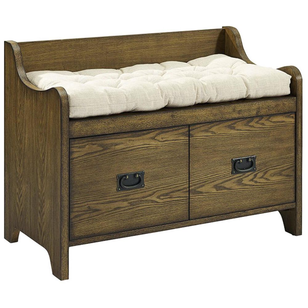 Crosley Furniture Fremont Entryway Bench in Coffee, , large