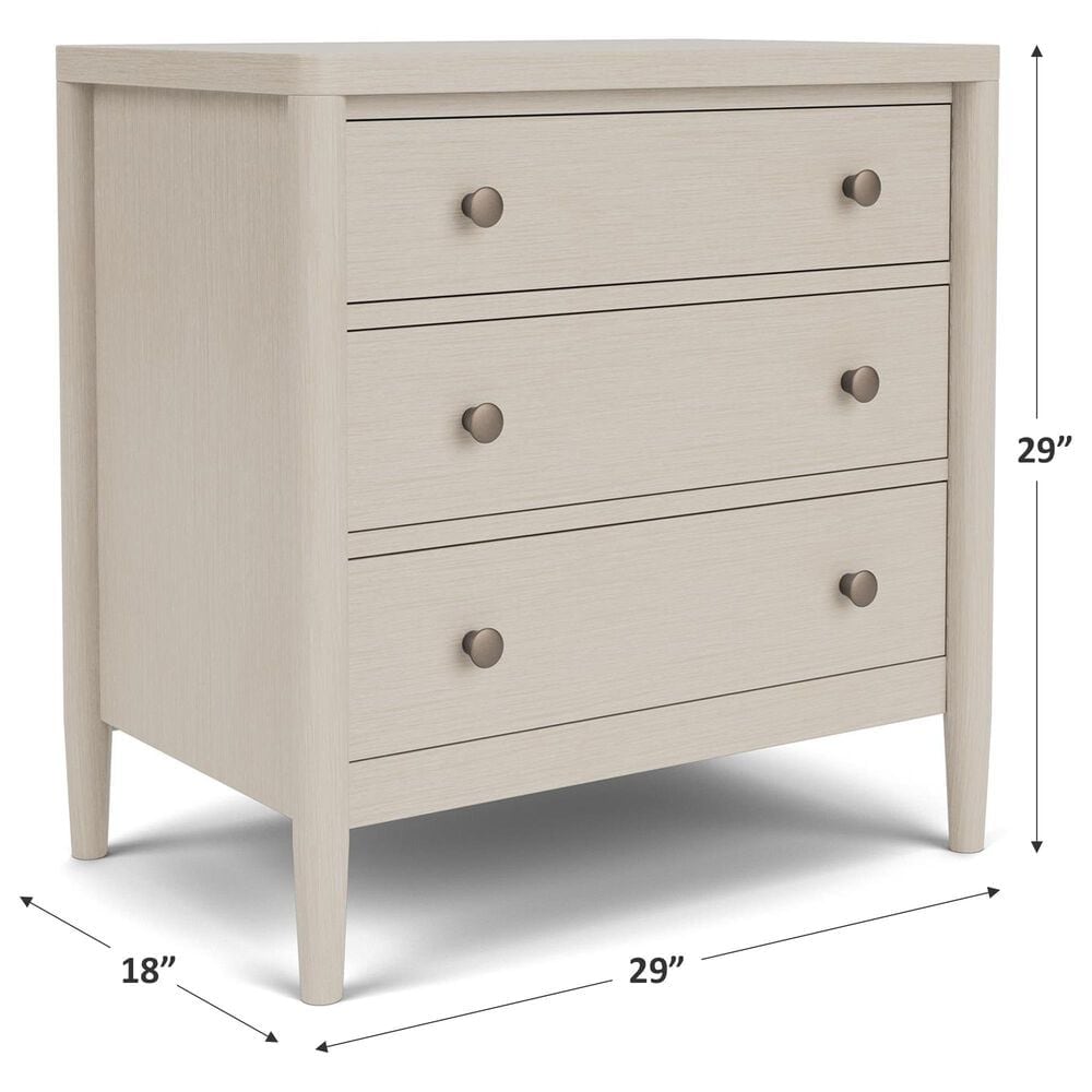 Shannon Hills Laguna 3 Drawer Nightstand in Drift with USB Ports, , large