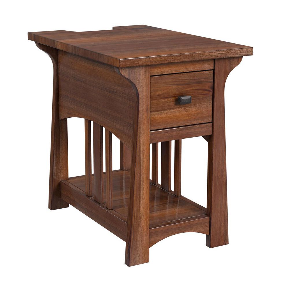 A-America Eldora Chairside Table in Saddle Brown, , large