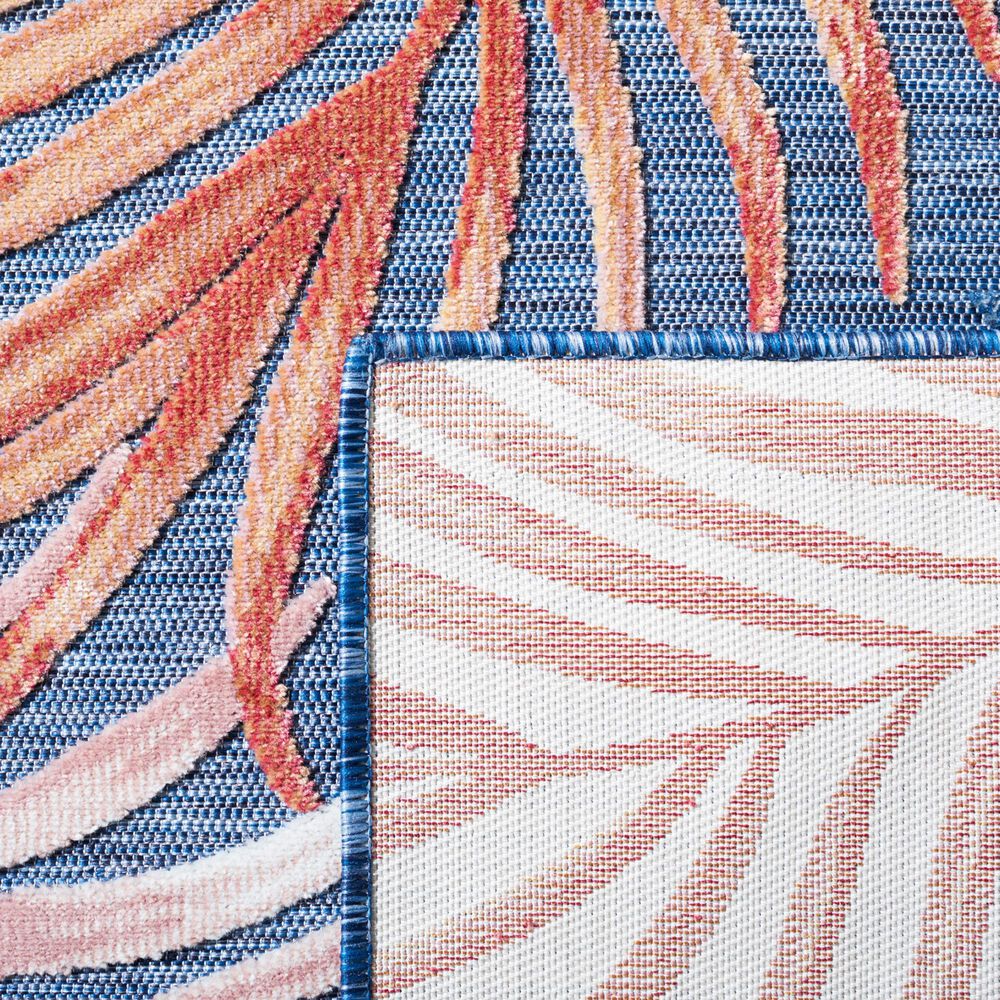 Safavieh Cabana CBN458M 4&#39; x 6&#39; Blue and Rust Indoor/Outdoor Area Performance Rug, , large