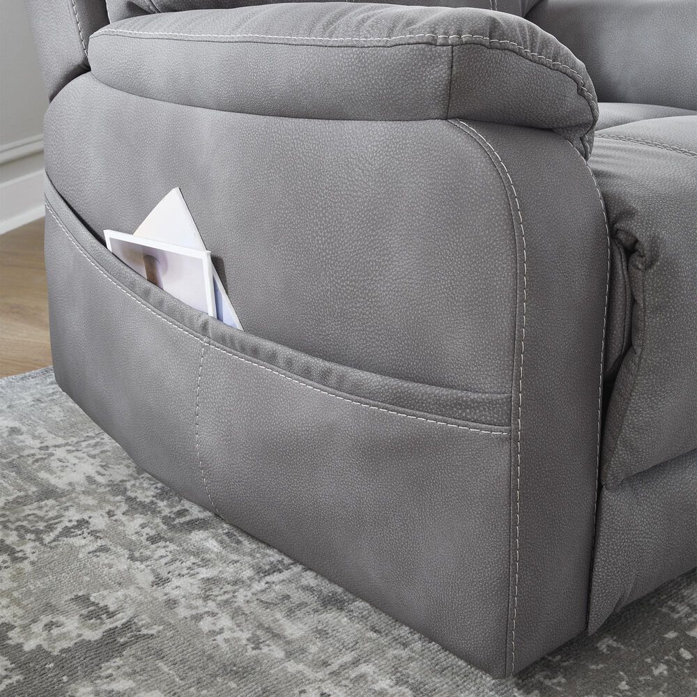 Ashley Next-Gen Durapella Power Lift Recliner in Slate, , large
