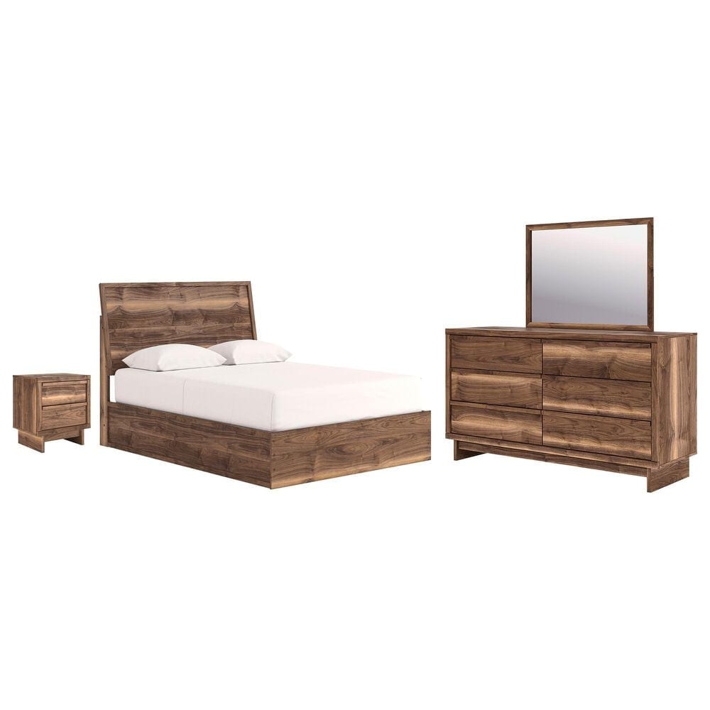 Ashley Chirason 4-Piece Queen Platform Bedroom Set in Brown, , large