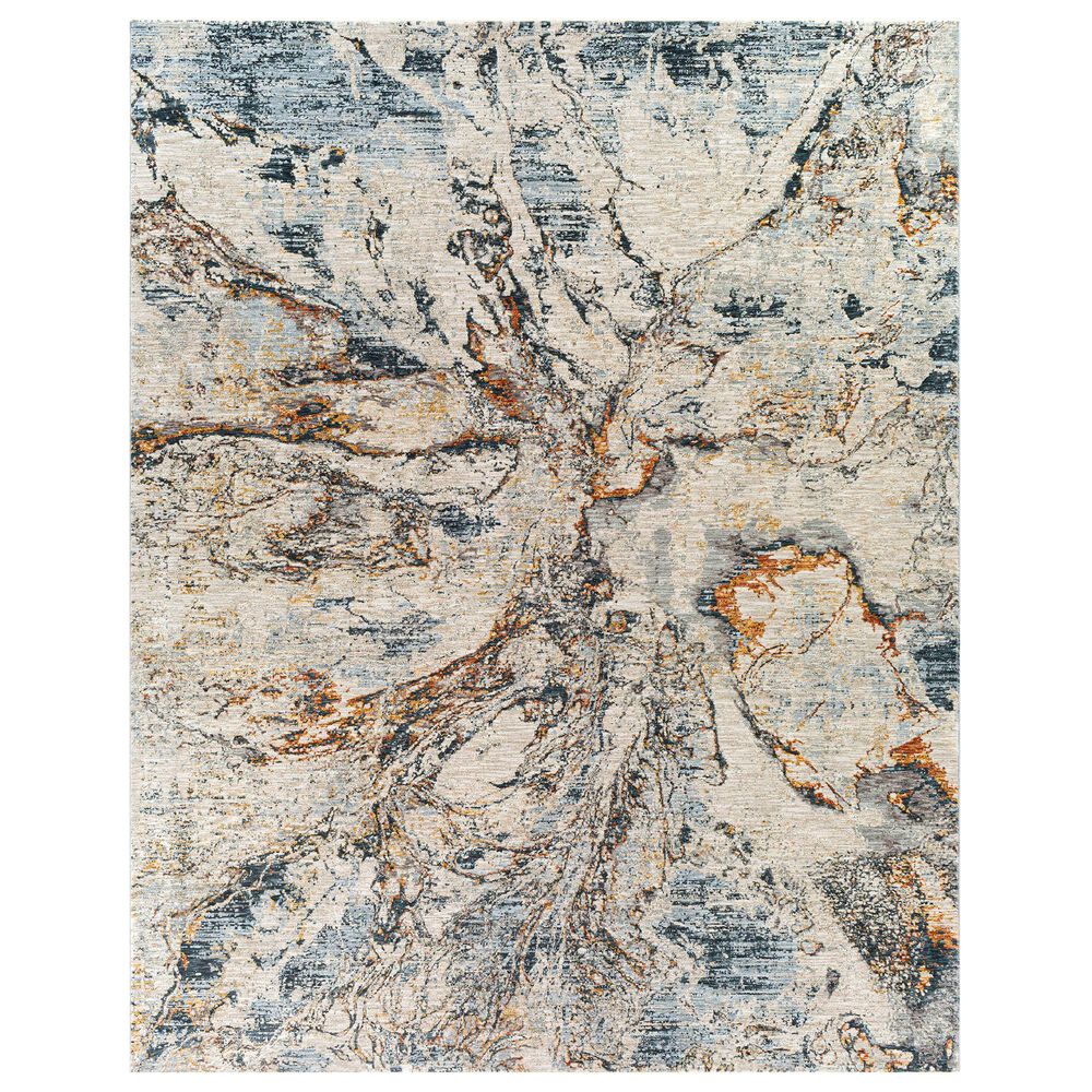 Surya Laila LAA-2316 10" x 14" Teal, Orange, Saffron, Gray, Beige and Cream Area Rug, , large